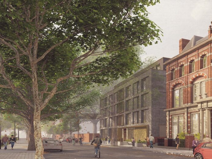 CGI of Spa Road purpose-built student accommodation scheme - street view - Curlew Capital | CKC Properties | PBSA News