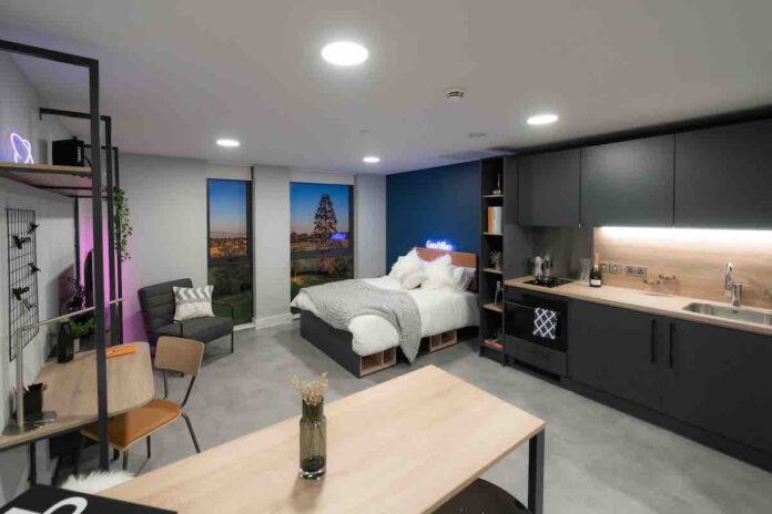 Student room at Guilden Village PBSA development, Guildford - Future Generation | Southern Grove | PBSA News Student room at Guilden Village PBSA development, Guildford - Future Generation | Southern Grove | PBSA News