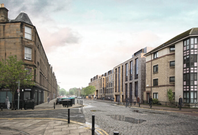 Iona Street view of mixed-use development in Edinburgh - Watkin Jones | Vita Group | PBSA News Iona Street view of mixed-use development in Edinburgh - Watkin Jones | Vita Group | PBSA News