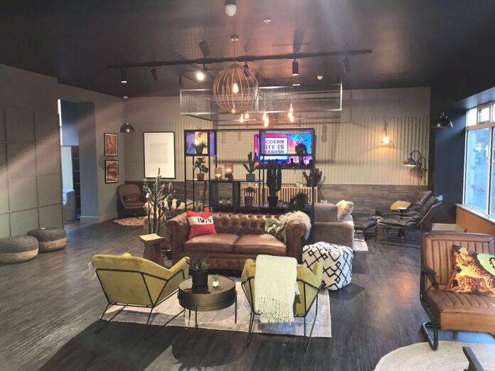 Newly refurbished social space at The Old Fire Station student scheme in Birmingham - Student Roost | PBSA News Newly refurbished social space at The Old Fire Station student scheme in Birmingham - Student Roost | PBSA News