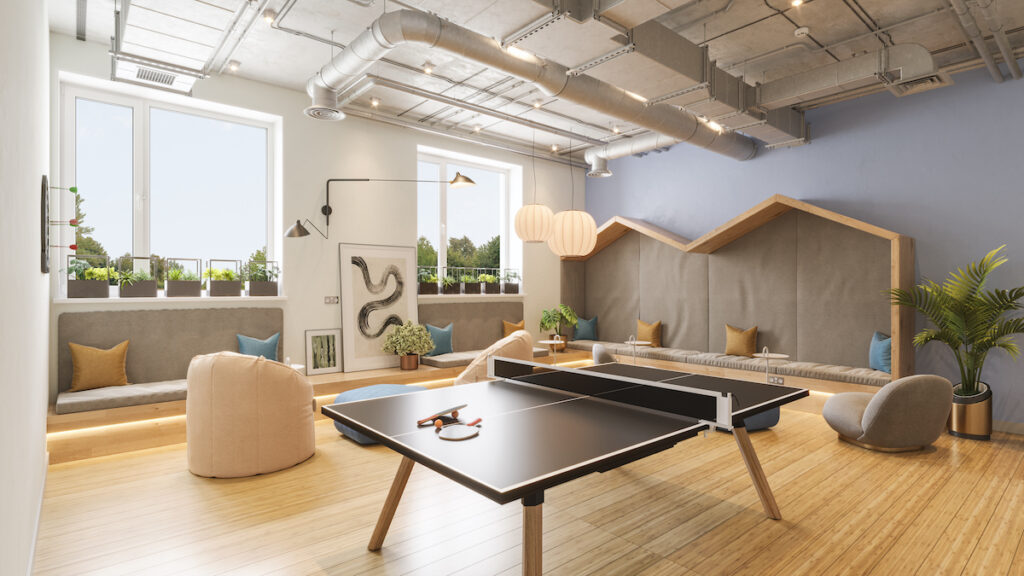 Games lounge at Nido Bryggen, Copenhagen - Nuveen | PBSA News