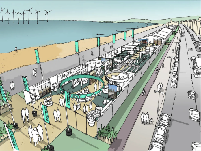 Artist's impression of the FOOTPRINT+ event marquees without the roof - FOOTPRINT+ | PBSA News Artist's impression of the FOOTPRINT+ event marquees without the roof - FOOTPRINT+ | PBSA News