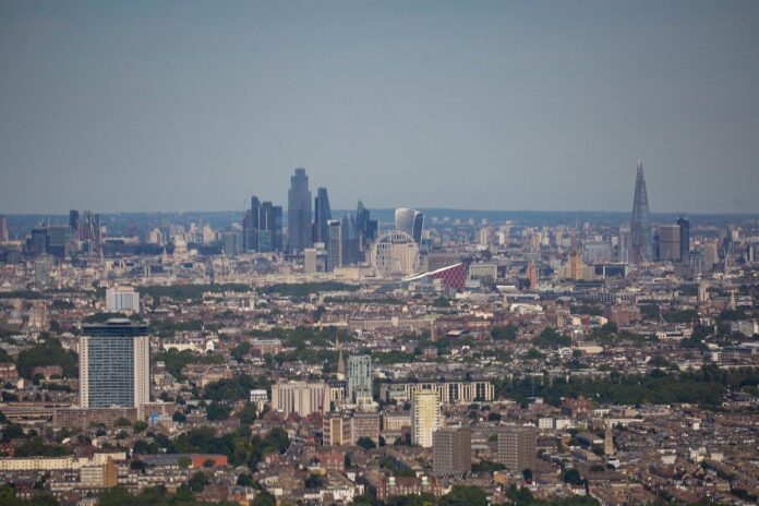 London skyline from the air. The capital is in the greatest need for additional student accommodation, according to Cushman & Wakefield | PBSA News
