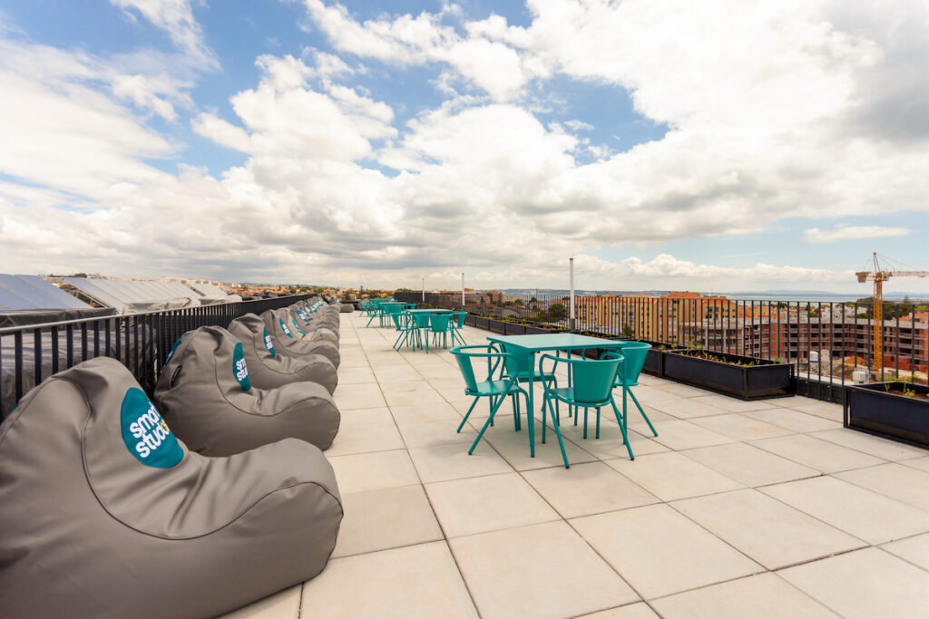 Roof top communal area at Smart Studios student accommodation scheme | PBSA News