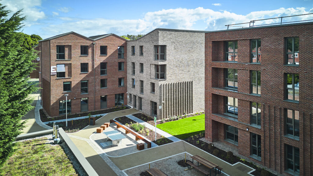 Frederick House development and communal outdoor area | PBSA News