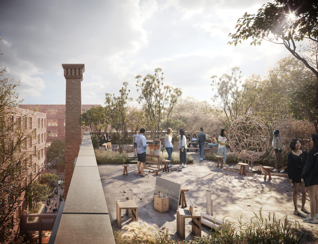 Roof terrace at The Piano Works development | PBSA News