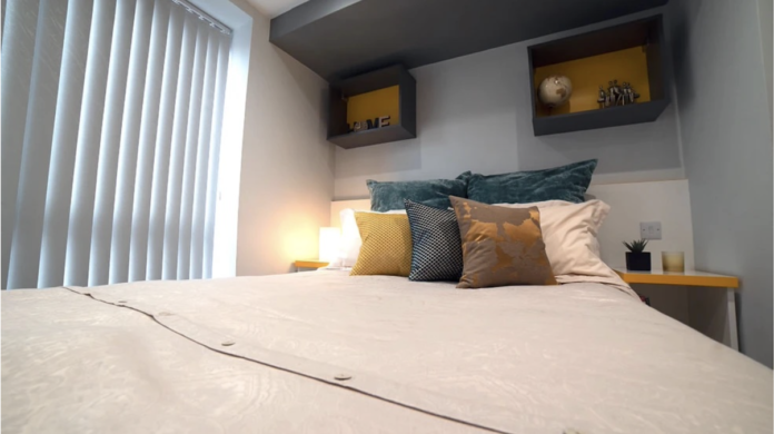 Student bedroom at a ULIV building in Leicester | PBSA News Student bedroom at a ULIV building in Leicester | PBSA News