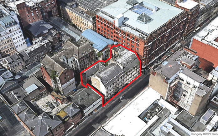Aerial view of the former Archaos nightclub site in Glasgow. CA Ventures proposes to build a student accommodation scheme on the site | PBSA News Aerial view of the former Archaos nightclub site in Glasgow. CA Ventures proposes to build a student accommodation scheme on the site | PBSA News