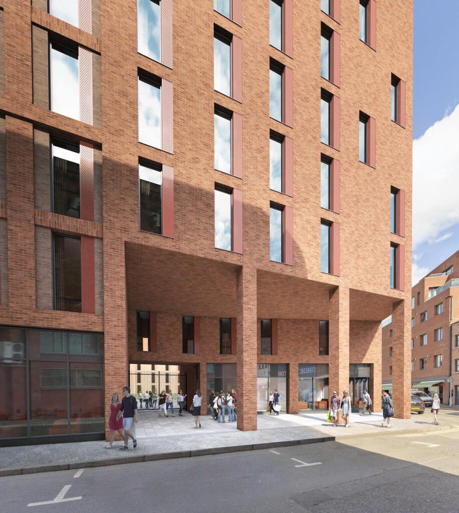 Entrance view of the development from Union Street | PBSA News