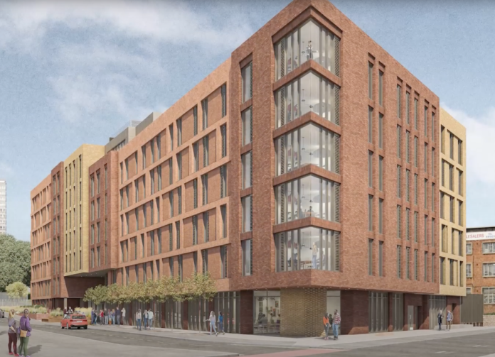 Terry Frost Building student accommodation development in Leeds. Alumno, GMI and Heitman celebrate topping out | PBSA News Terry Frost Building student accommodation development in Leeds. Alumno, GMI and Heitman celebrate topping out | PBSA News