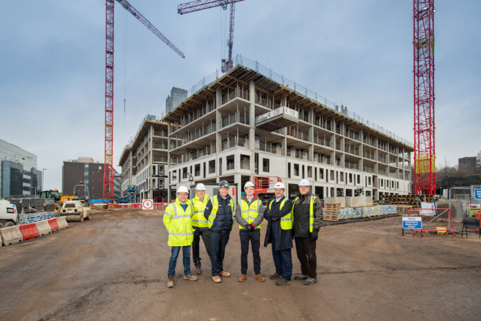 L-R Will Tasker, Richard Watson, Christian Parnell, Christopher Ware, Craig Bryant, Tom Huffsmith at The Island Quarter - Fresh | Conygar | PBSA News L-R Will Tasker, Richard Watson, Christian Parnell, Christopher Ware, Craig Bryant, Tom Huffsmith at The Island Quarter - Fresh | Conygar | PBSA News