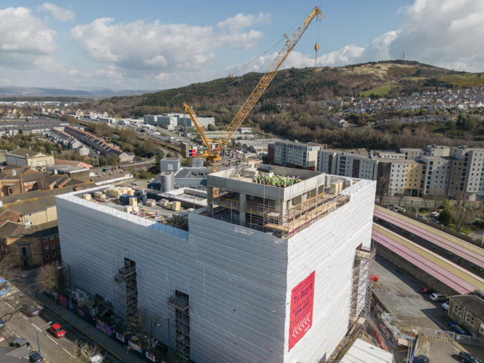 Topping out at Watkin Jones' Ty Nant student accommodation development in Swansea | PBSA News Topping out at Watkin Jones' Ty Nant student accommodation development in Swansea | PBSA News