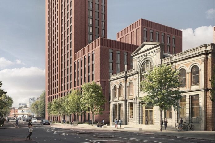 Queen’s Hospital Close mixed-use development in Birmingham. Planning has been submitted by Chapman Taylor, Turley, Stace LLP and Churchman Thornhill Finch to deliver purpose-built student accommodation | PBSA News Queen’s Hospital Close mixed-use development in Birmingham. Planning has been submitted by Chapman Taylor, Turley, Stace LLP and Churchman Thornhill Finch to deliver purpose-built student accommodation | PBSA News