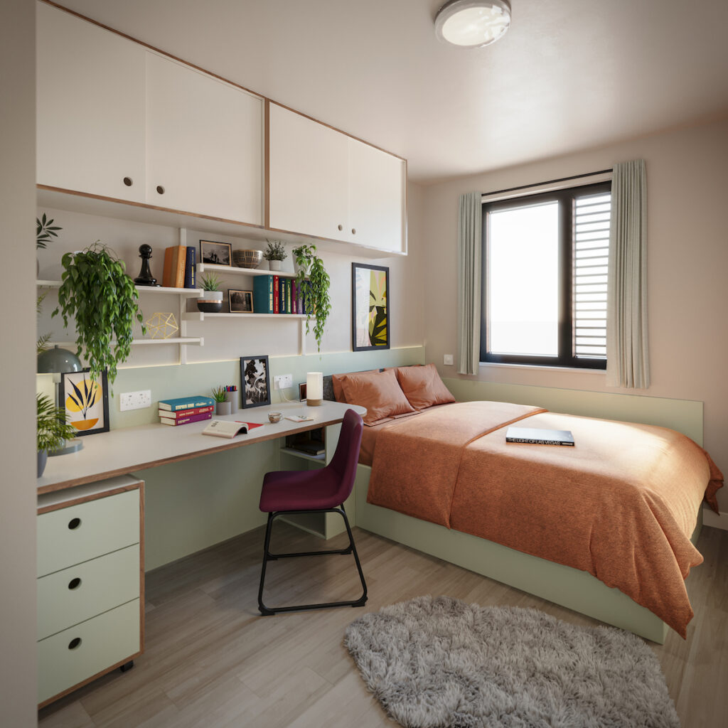 Bedroom at Oak Brook Park after refurbishment | PBSA News