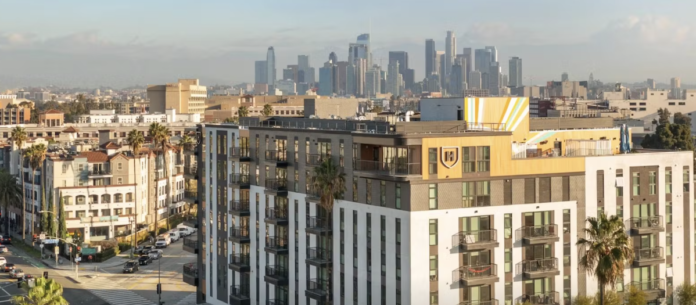 The campus at Core Space's HUB Coliseum PBSA scheme in Los Angeles, USA | PBSA News The campus at Core Space's HUB Coliseum PBSA scheme in Los Angeles, USA | PBSA News