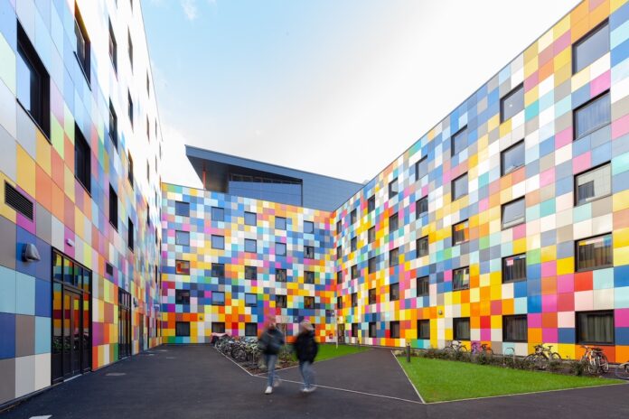 The courtyard at the riverside true Swansea PBSA scheme | PBSA News