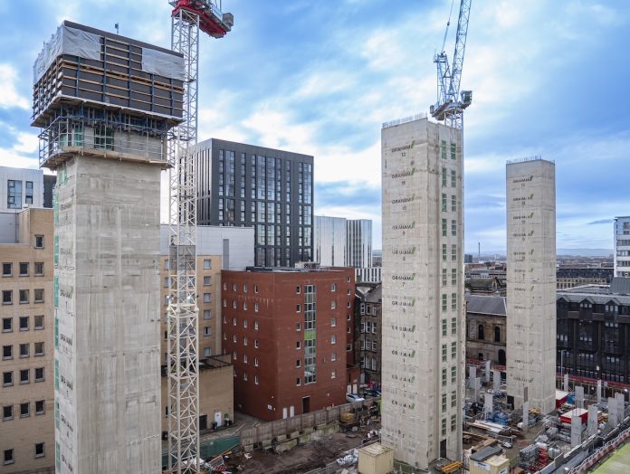 GRAHAM and Hampsey Ltd have completed the third core at the new PBSA development on Bath Street in Glasgow | PBSA News GRAHAM and Hampsey Ltd have completed the third core at the new PBSA development on Bath Street in Glasgow | PBSA News