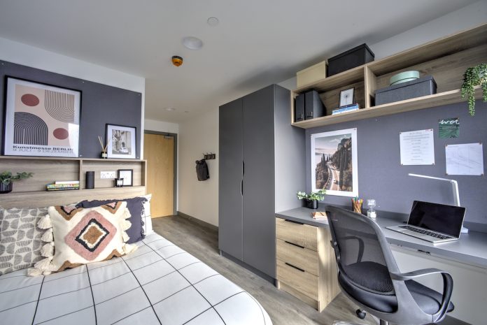 Show flat at Ashlin House in Cork. Nido has partnered with Utopi to reduce the carbon footprint of its schemes in Ireland and Denmark | PBSA News Show flat at Ashlin House in Cork. Nido has partnered with Utopi to reduce the carbon footprint of its schemes in Ireland and Denmark | PBSA News