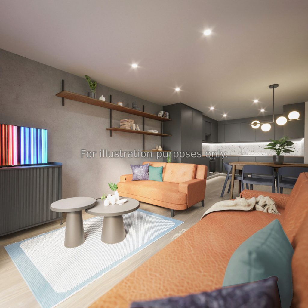 Shared lounge at the development - The Port on the Square | Prestige Student Living | London and South Capital | PBSA News