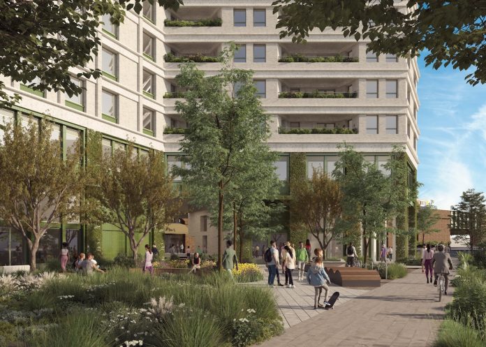 Public Realm at the new student accommodation scheme on the Apollo Business Centre site in south London | PBSA News Public Realm at the new student accommodation scheme on the Apollo Business Centre site in south London | PBSA News