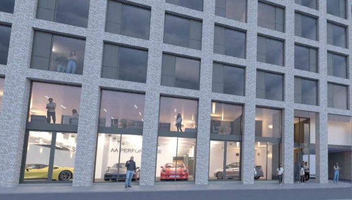 AA Performance's proposed Bolton PBSA scheme above its car showroom | PBSA News AA Performance's proposed Bolton PBSA scheme above its car showroom | PBSA News
