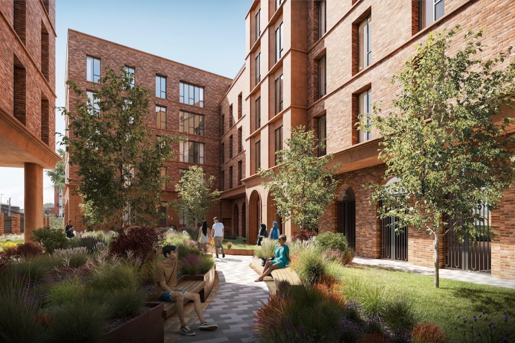 Courtyard at the scheme | PBSA News