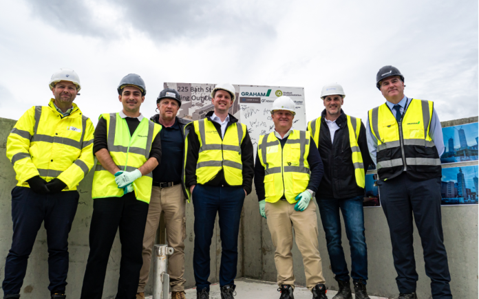 Representatives at the Bath Street topping out ceremony | GRAHAM | iQ | PBSA News Representatives at the Bath Street topping out ceremony | GRAHAM | iQ | PBSA News