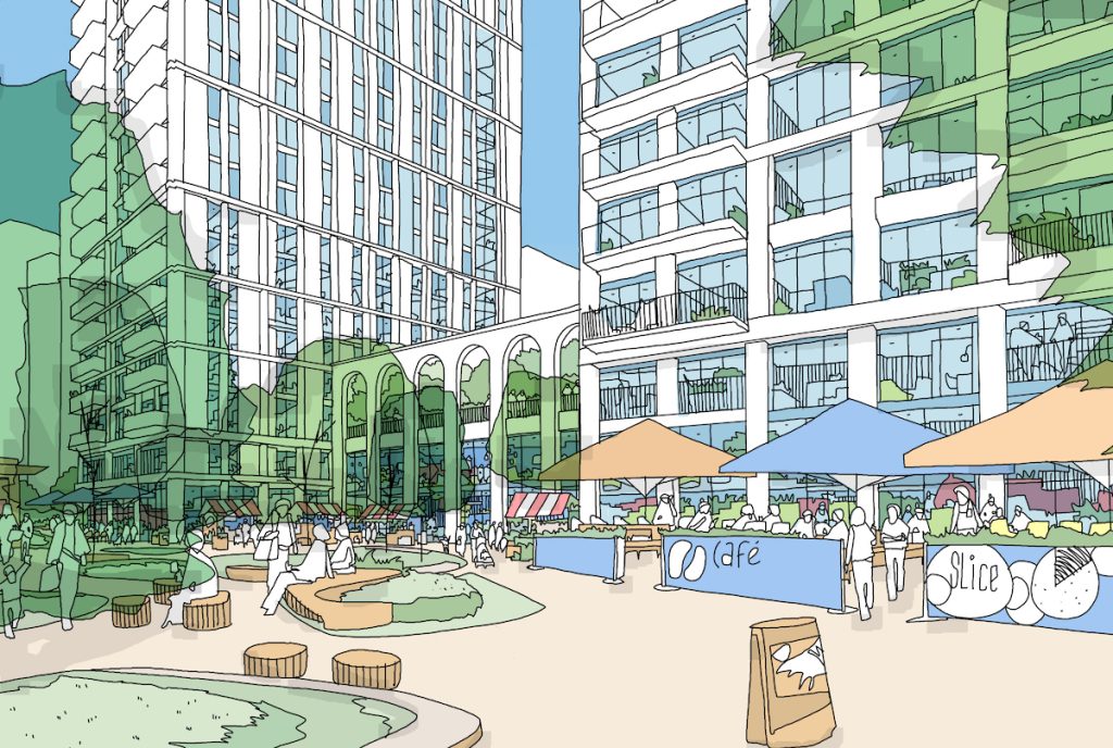 Architect's drawing of Trafford Wharf | Cole Waterhouse | PBSA News