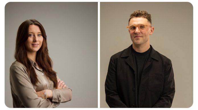 Emily Purvis, Marketing Manager and Sam Raybone, Brand and Creative Lead at Harris Associates and Harris Studios | PBSA News Emily Purvis, Marketing Manager and Sam Raybone, Brand and Creative Lead at Harris Associates and Harris Studios | PBSA News
