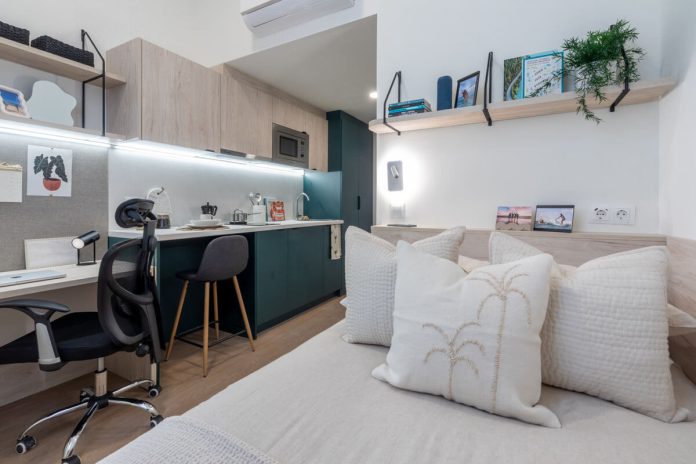 Bedroom at the Nido Plaza Castilla student accommodation scheme | PBSA News Bedroom at the Nido Plaza Castilla student accommodation scheme | PBSA News
