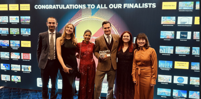 Nido Living collected the International Operator of the Year award at the 2024 Student Accommodation Awards | PBSA News Nido Living collected the International Operator of the Year award at the 2024 Student Accommodation Awards | PBSA News