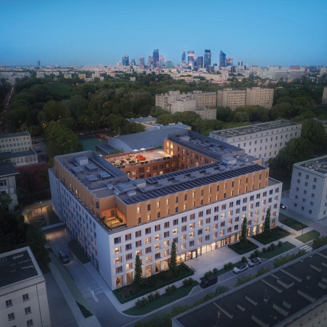 Evening view of the Student Depot Warsaw scheme | PBSA News