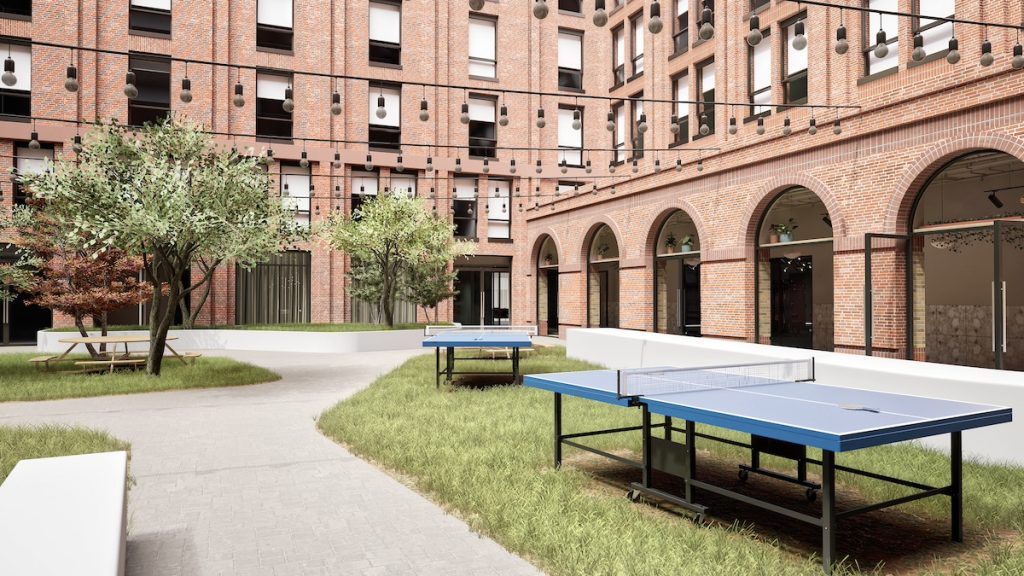The Fabric Works courtyard | PBSA News
