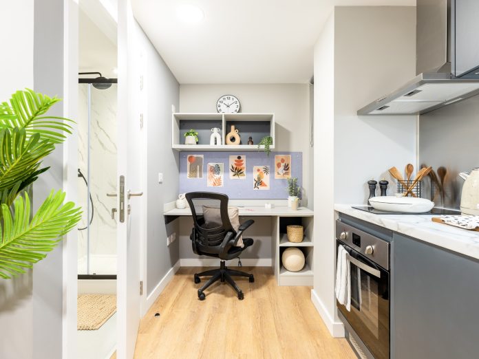 Studio bedroom at the Clyde Court student accommodation scheme | Urbanite Living | Homes for Students | PBSA News Studio bedroom at the Clyde Court student accommodation scheme | Urbanite Living | Homes for Students | PBSA News