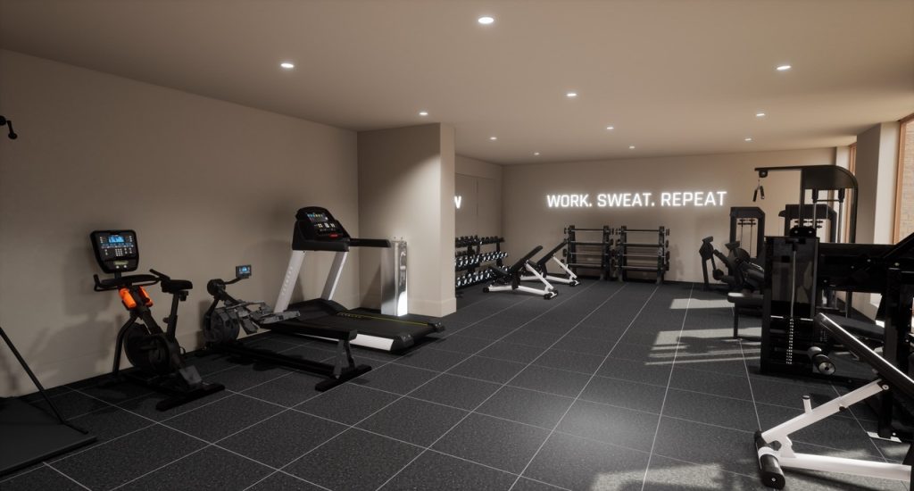 Gym area at The Sail Works | PBSA News