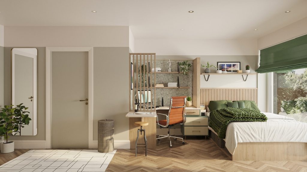 A bedroom at Selly Oak Apartments | Empiric Student Property | Tiger Developments | PBSA News