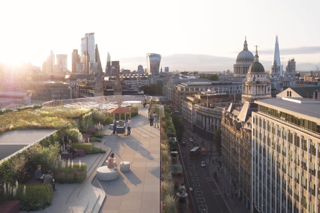 CGI of roof terrace at 65 Holborn Viaduct PBSA scheme | PBSA News