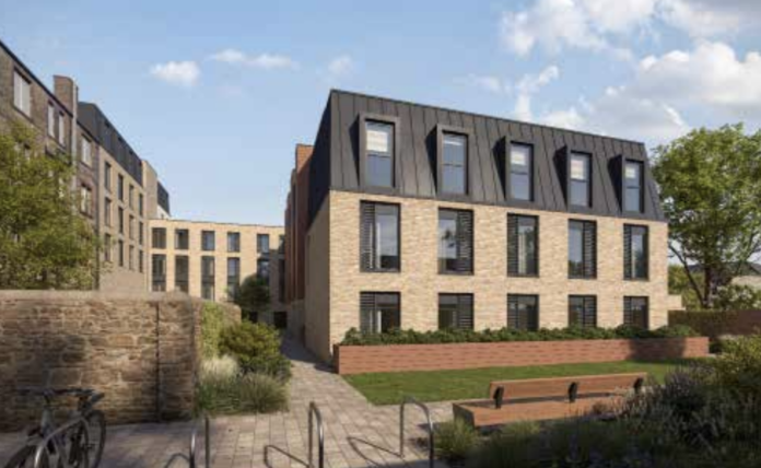 CGI view of the rear block and courtyard at Waugh Investments' Ratcliffe Terrace scheme | PBSA News CGI view of the rear block and courtyard at Waugh Investments' Ratcliffe Terrace scheme | PBSA News