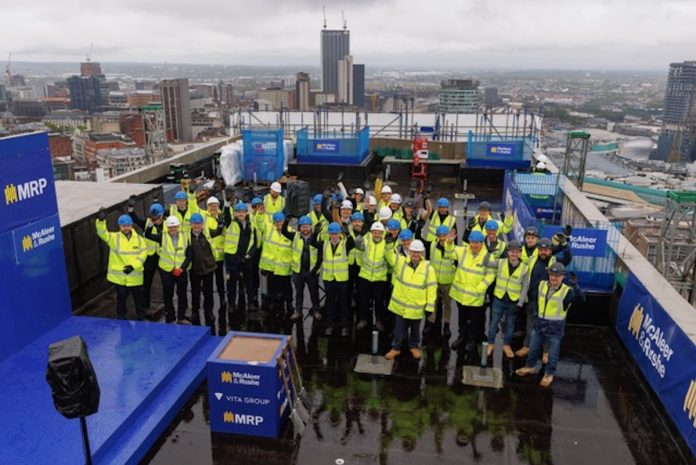 McAleer & Rushe, MRP, and Vita Group celebrate topping out | PBSA News McAleer & Rushe, MRP, and Vita Group celebrate topping out | PBSA News