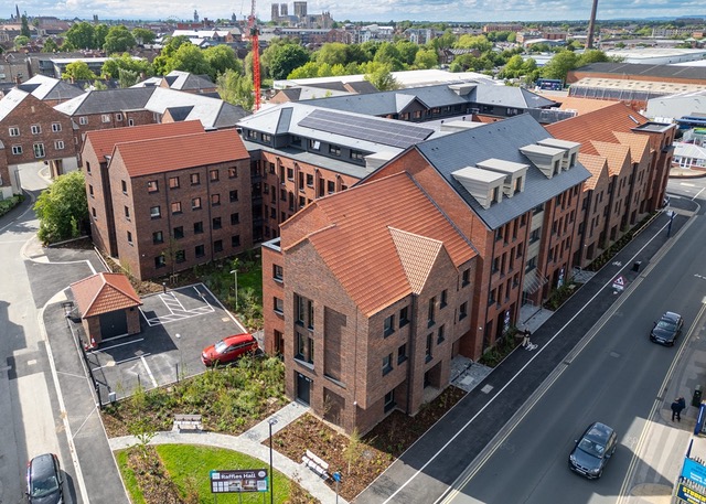 Aerial image of the Raffles Hall PBSA scheme | PBSA News