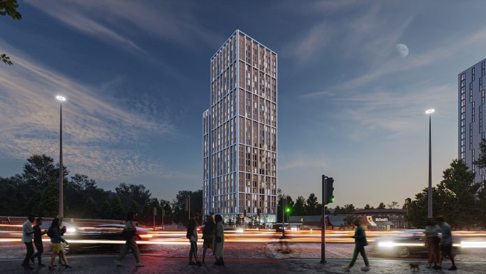 CGI of Q Developments' Cross Lane PBSA scheme in Manchester | PBSA News CGI of Q Developments' Cross Lane PBSA scheme in Manchester | PBSA News