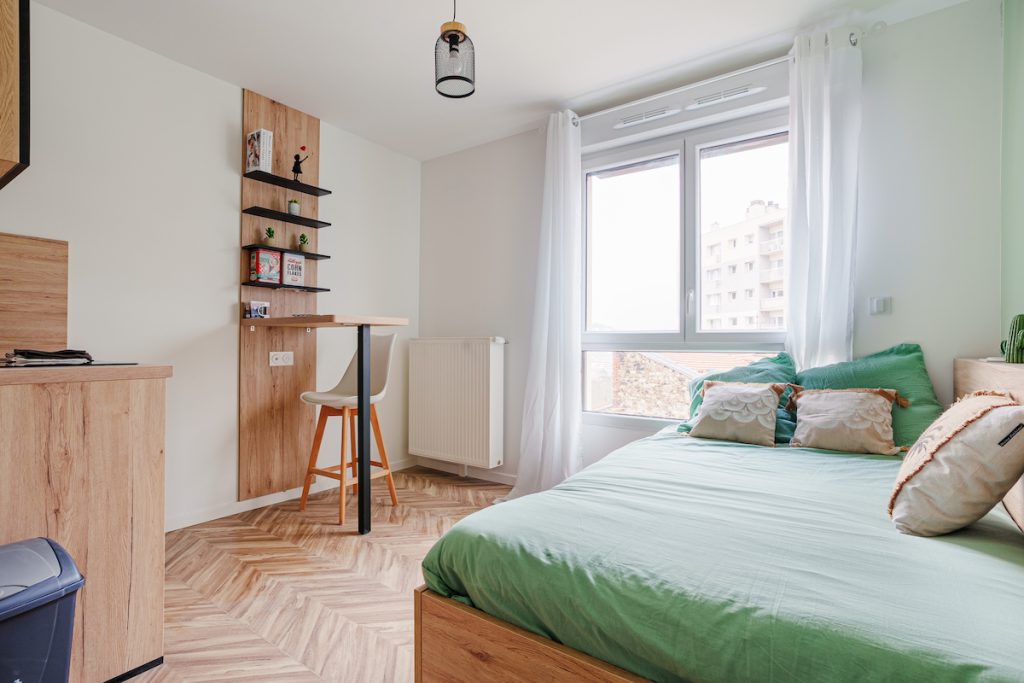 Bedroom at UXCO Group's Baker Hill Saint-Etienne PBSA | PBSA News