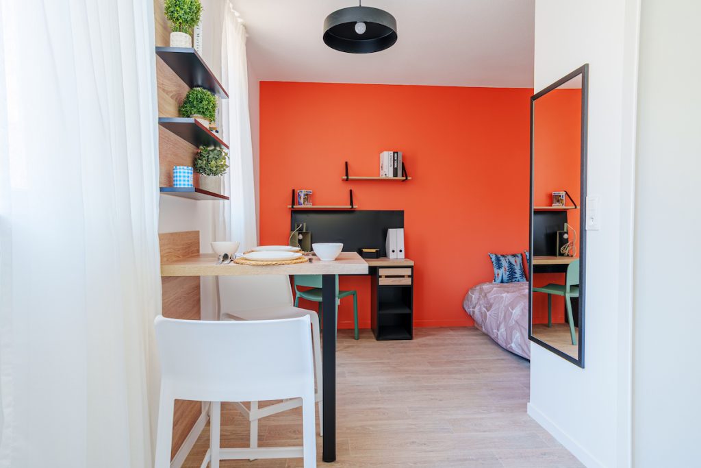 Living area at UXCO Group's Redwood Vichy PBSA | PBSA News