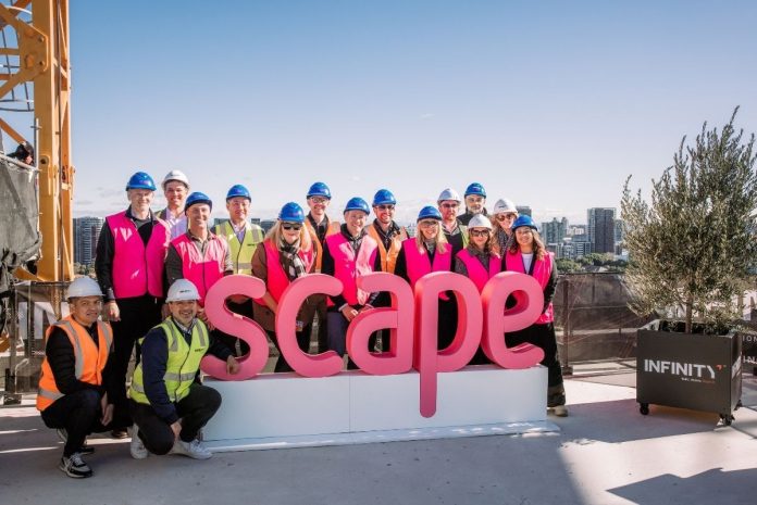 Scape stakeholders celebrate topping out at Scape Lachlan | PBSA News Scape stakeholders celebrate topping out at Scape Lachlan | PBSA News