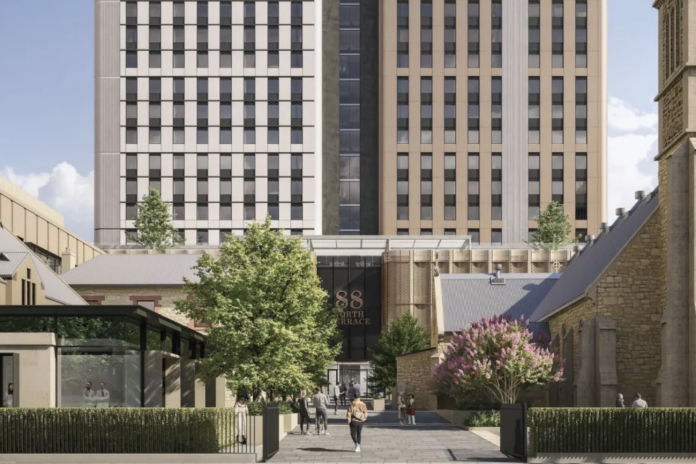 CGI of the entrance to Marlborough and 1835 Property's North Terrace PBSA | PBSA News CGI of the entrance to Marlborough and 1835 Property's North Terrace PBSA | PBSA News