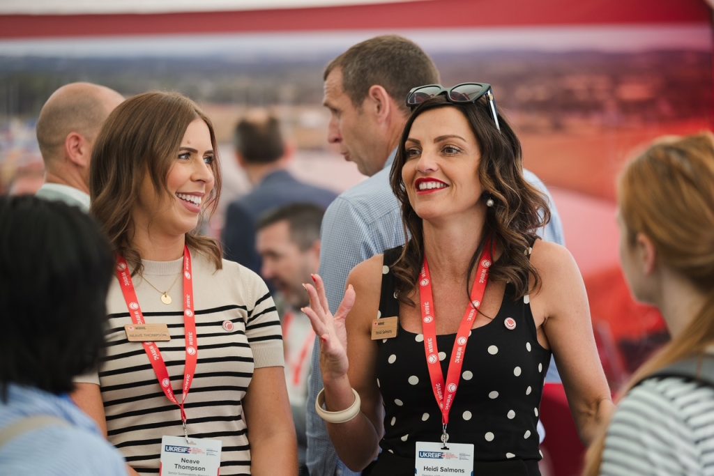 Pictured left to right: Neave Thompson, Senior Sustainability Manager and Heidi Salmons, Director of Marketing, Business Development, and Social Responsibility at Winvic Construction | PBSA News