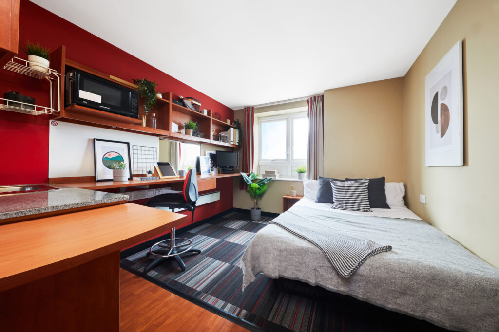Bedroom at the Market Way PBSA scheme acquired by MCR Property Group | PBSA News